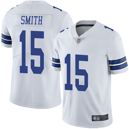 Men Dallas Cowboys Limited White Devin Smith Road 15 Vapor Untouchable NFL Jersey